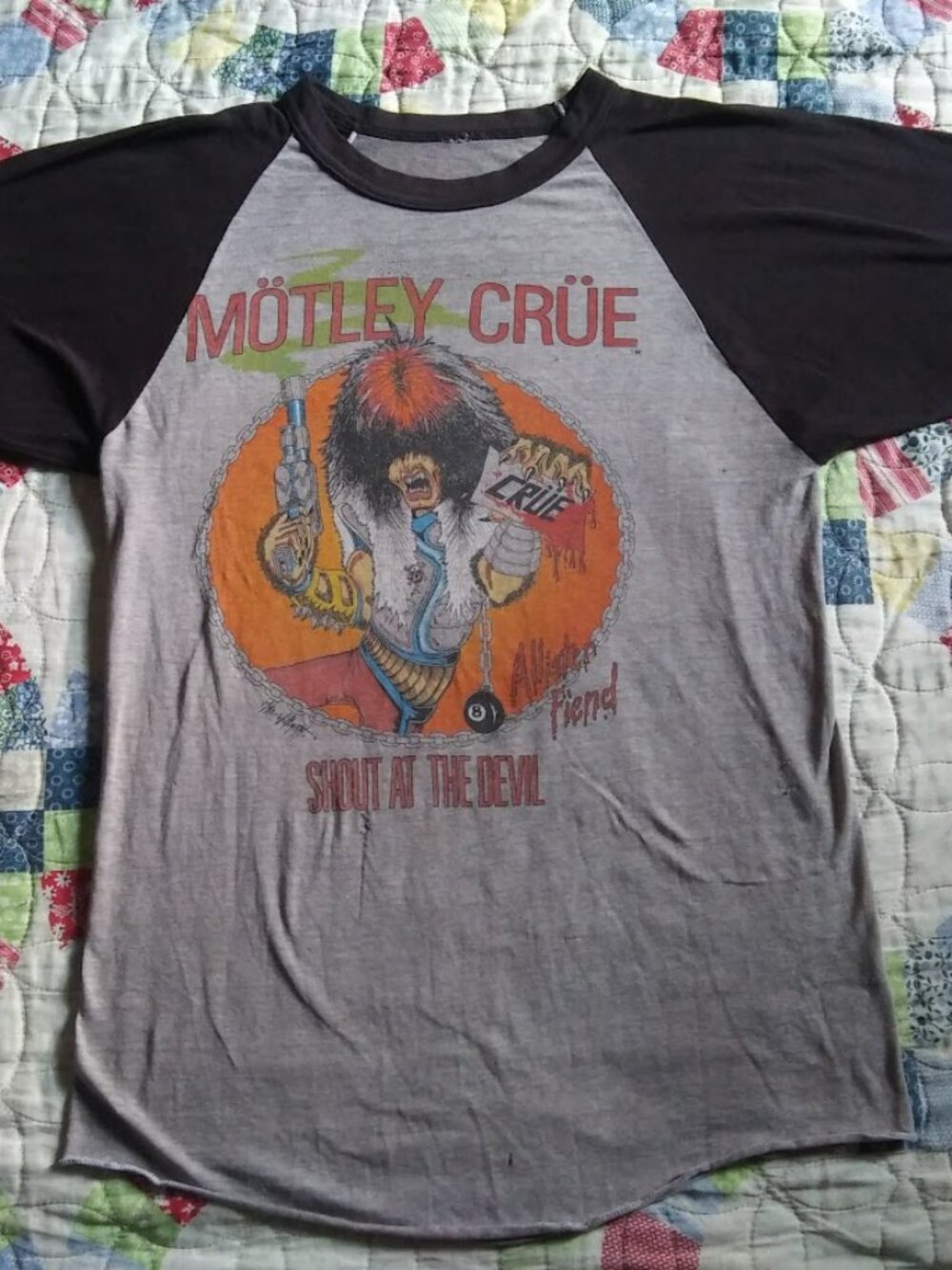 Vintage Motley Crue Allister Fiend Shout At The Devil 1983-84 Tour T-shirt